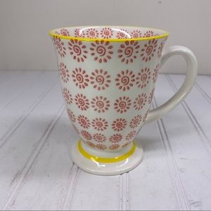 Signature Housewares stoneware  printed coffee mug
